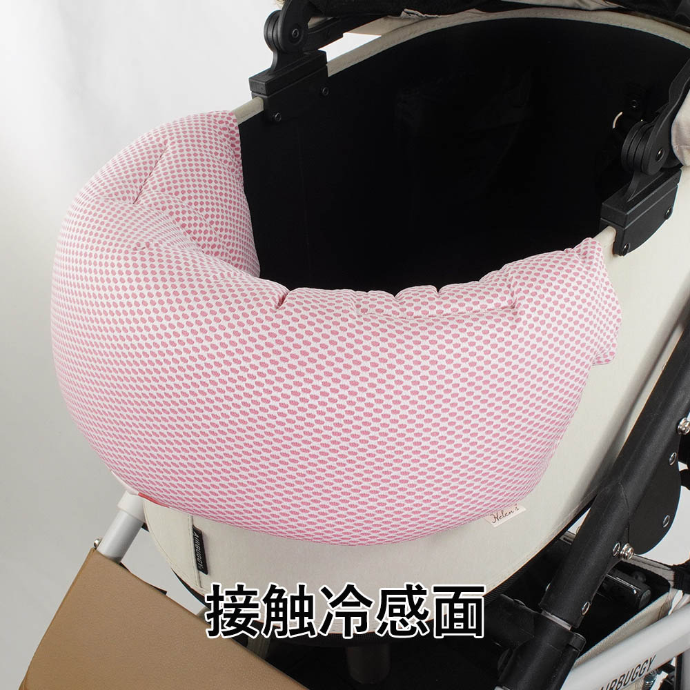 【500円OFF】DOME3ラージ用クッションセット 夏用ぷくぷく あごのせクッション＋夏用キャリークッションベッド Mサイズ 東洋紡iCOLD 接触冷感 マカロンピンク