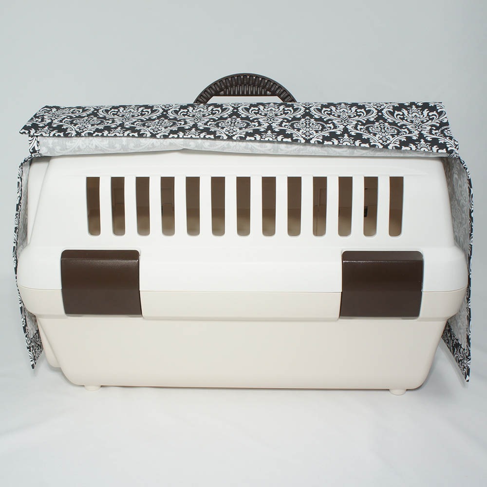 ペットキャリー 目隠し イージーカバー/クレートカバー ダマスク モス