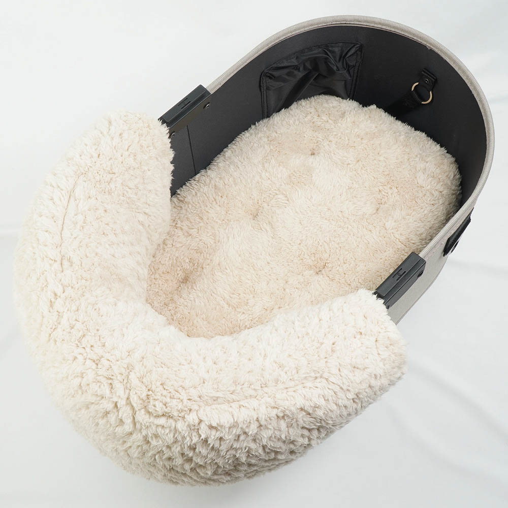 【500円OFF】DOME3レギュラー用クッションセット ぷくぷく あごのせクッション＋縁無しクッションベッド Mサイズ 生成ファー