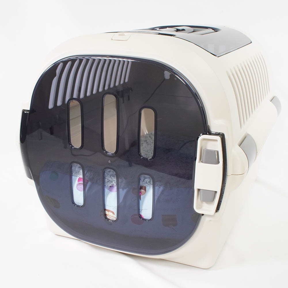 あごのせ縁無しクッション/クレートクッション マカロンブルーファーサックスブルー Mサイズ