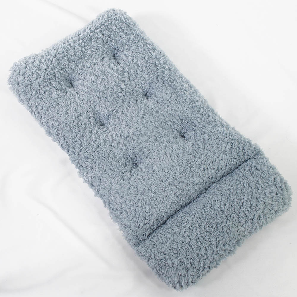 あごのせ縁無しクッション/クレートクッション マカロンブルーファーサックスブルー Mサイズ