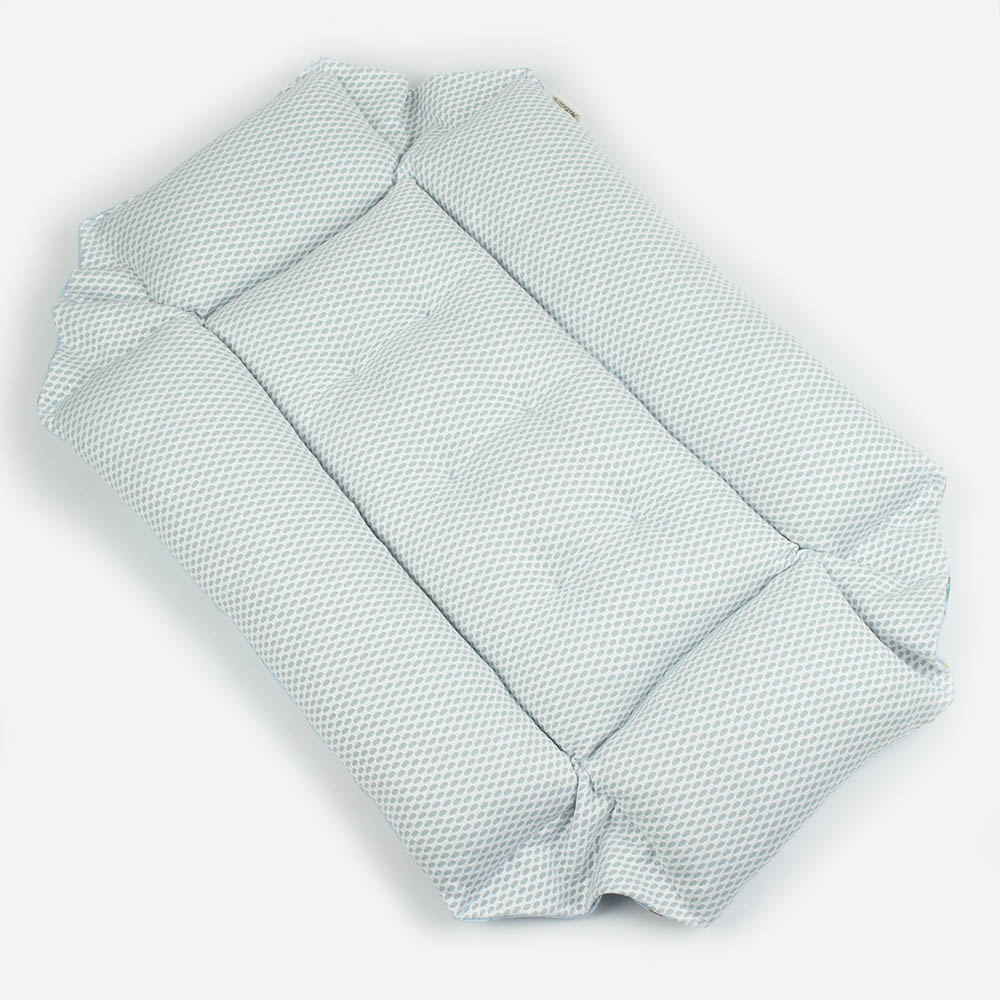 ペットが喜ぶ 夏用キャリークッションベッド iCOLD 接触冷感 マカロンブルー Sサイズ