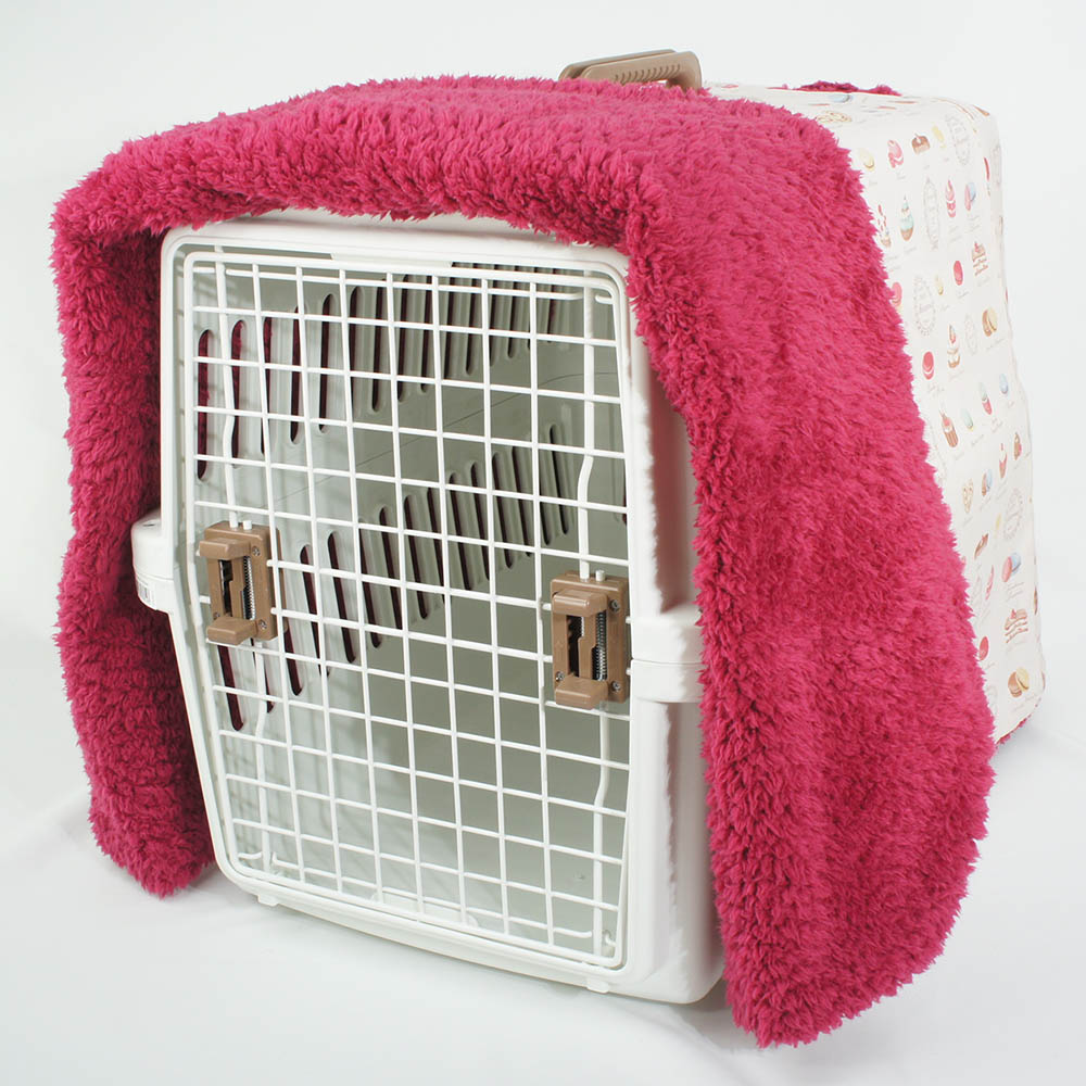 あったか３WAY キャリーカバーブランケット マカロンピンクラズベリー ＜マルチ幅＞ Ｌサイズ（トグルボタン付き）