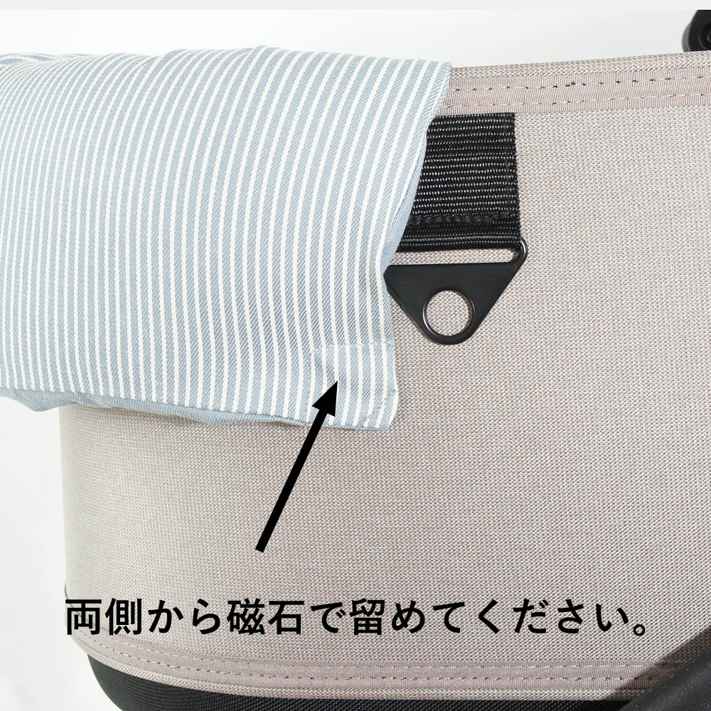 【500円OFF】DOME3ラージ用クッションセット ぷくぷく あごのせクッション＋キャリークッションベッド Mサイズ ヒッコリーデニムサックス