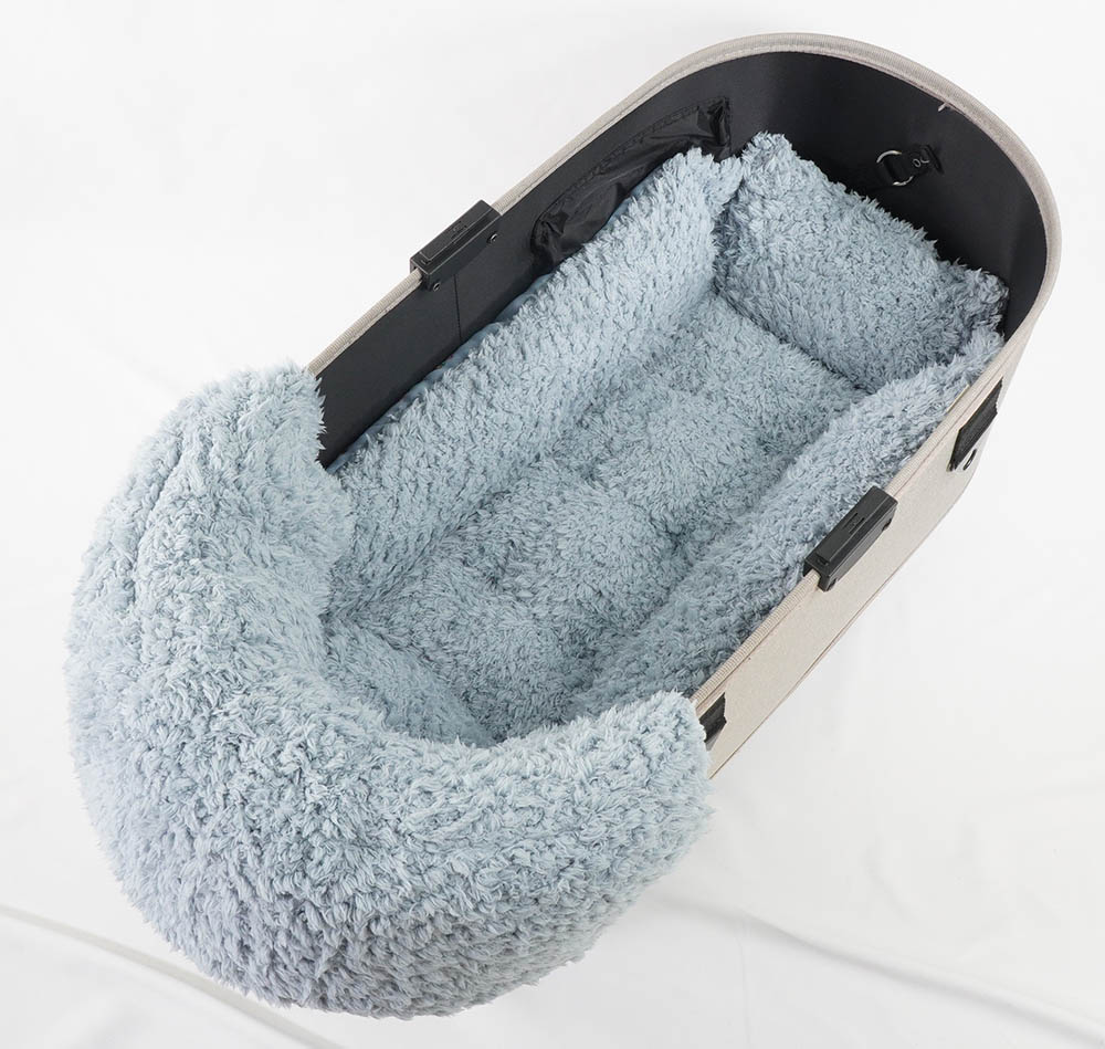 【500円OFF】DOME3ラージ用クッションセット ぷくぷく あごのせクッション＋キャリークッションベッド Mサイズ マカロンブルーファーサックスブルー