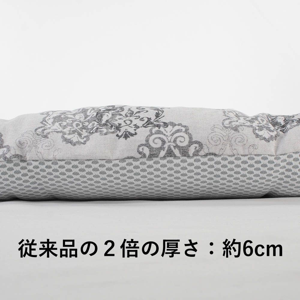 【500円OFF】DOME3ラージ用クッションセット 夏用ぷくぷく あごのせクッション+夏用キャリークッションベッド Mサイズ 東洋紡iCOLD 接触冷感 ヴィンテージダマスク グレー