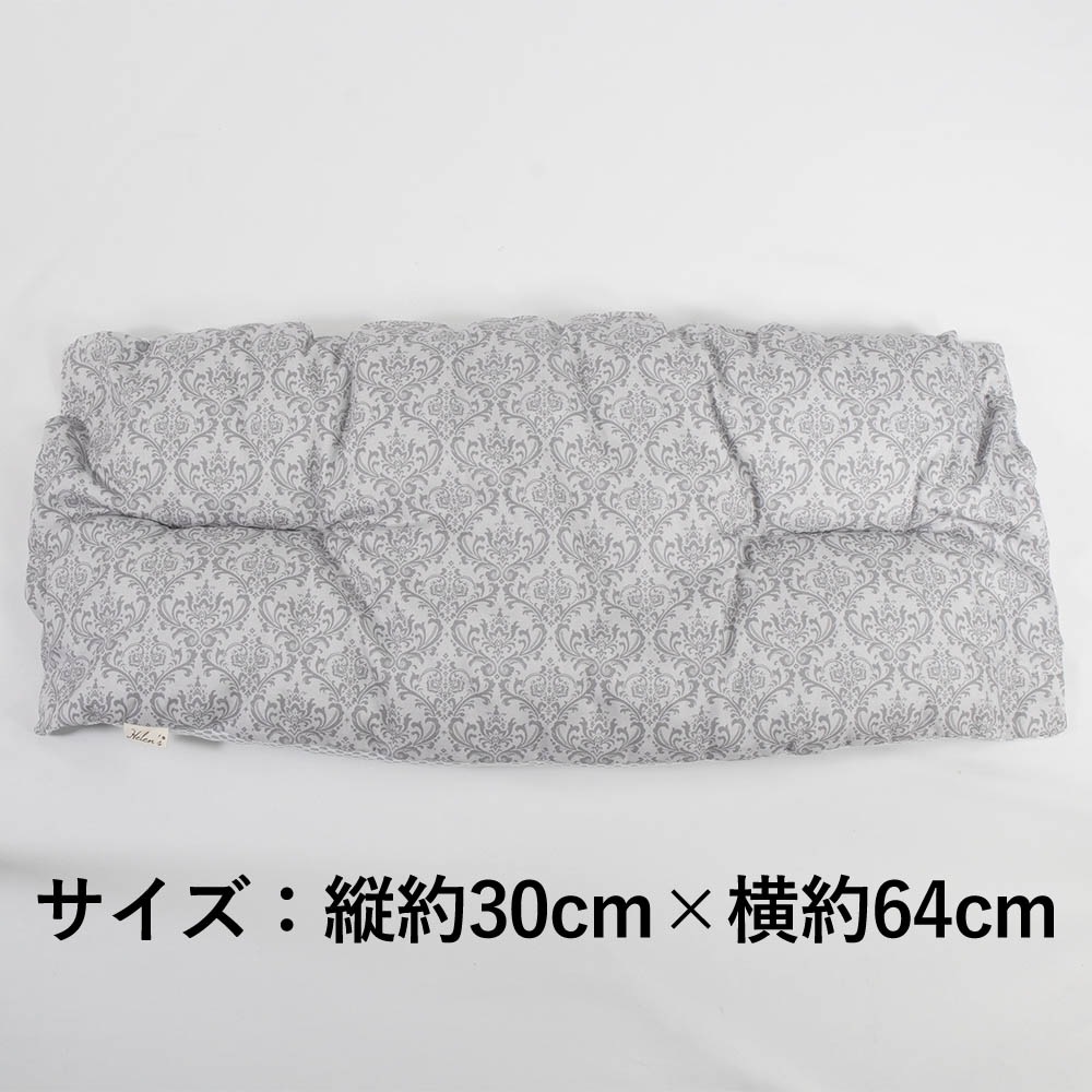 【500円OFF】DOME3ラージ用クッションセット 夏用ぷくぷく あごのせクッション＋夏用キャリークッションベッド Mサイズ 東洋紡iCOLD 接触冷感 ダマスク グレー