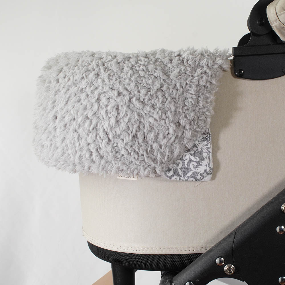 【500円OFF】DOME3レギュラー/ラージ用クッションセット ぷくぷくあごのせクッション＋あごのせ縁無しクッション Mサイズ ヴィンテージダマスクグレーファー