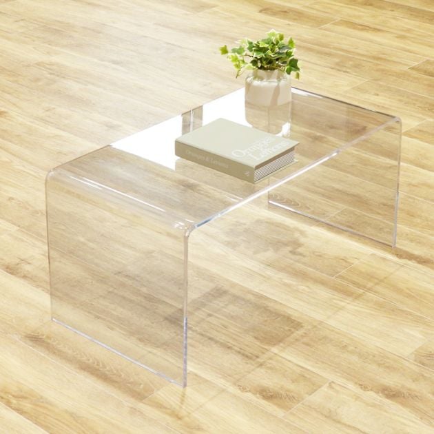 アクリル ローテーブル 幅70cm 奥行36.5cm 高さ33cm クリア｜センターテーブル・ローテーブル・リビング・寝室・モダン・韓国インテリア