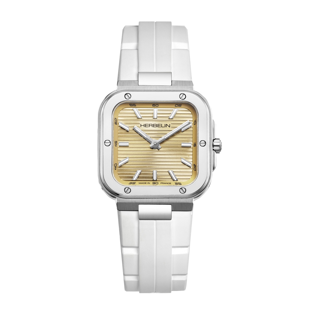 CAPCAMARAT スクエアダム クオーツ レディース FKMラバーベルト