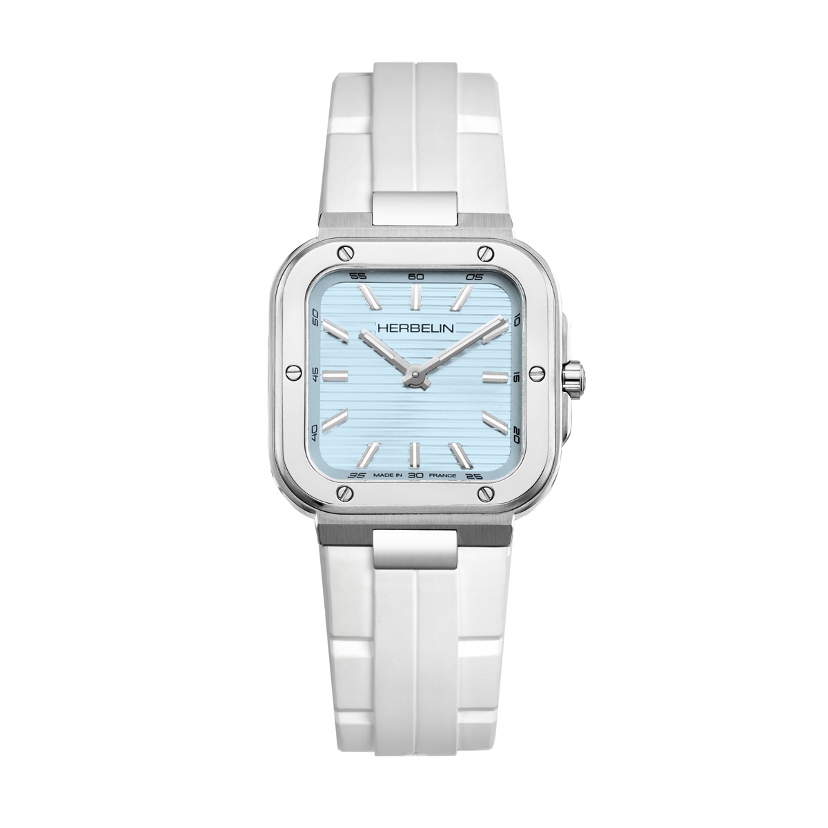 CAPCAMARAT スクエアダム クオーツ レディース FKMラバーベルト ライト