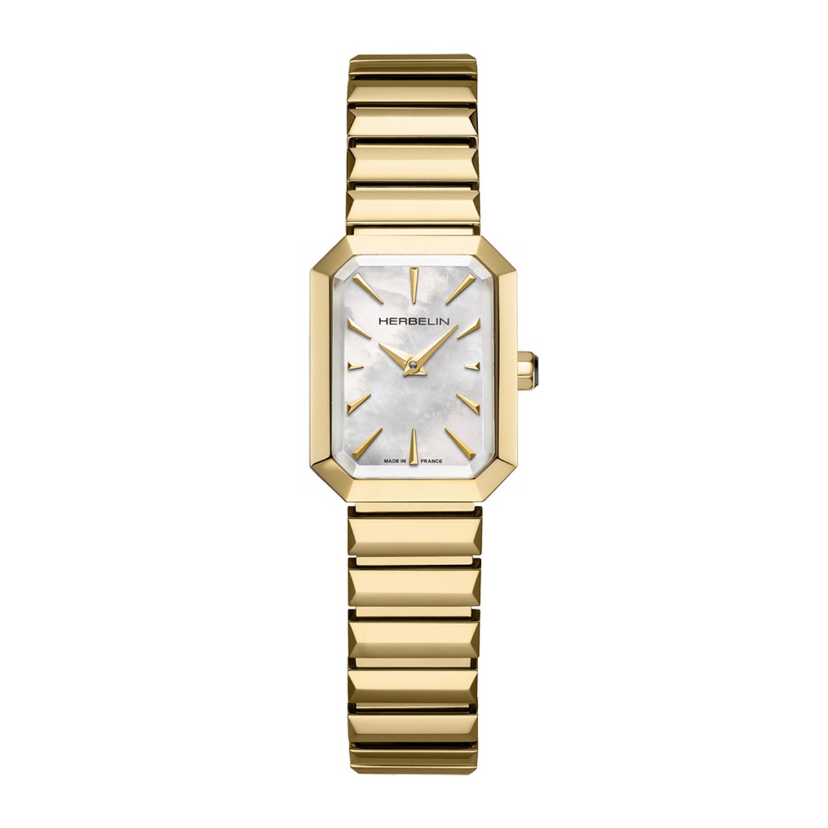 OCTAGON 八角形 クオーツ レディース ファセット ブレス ゴールド