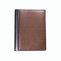 通販限定】A5本革手帳カバー パンチングブラック(レッド)【ネコポス