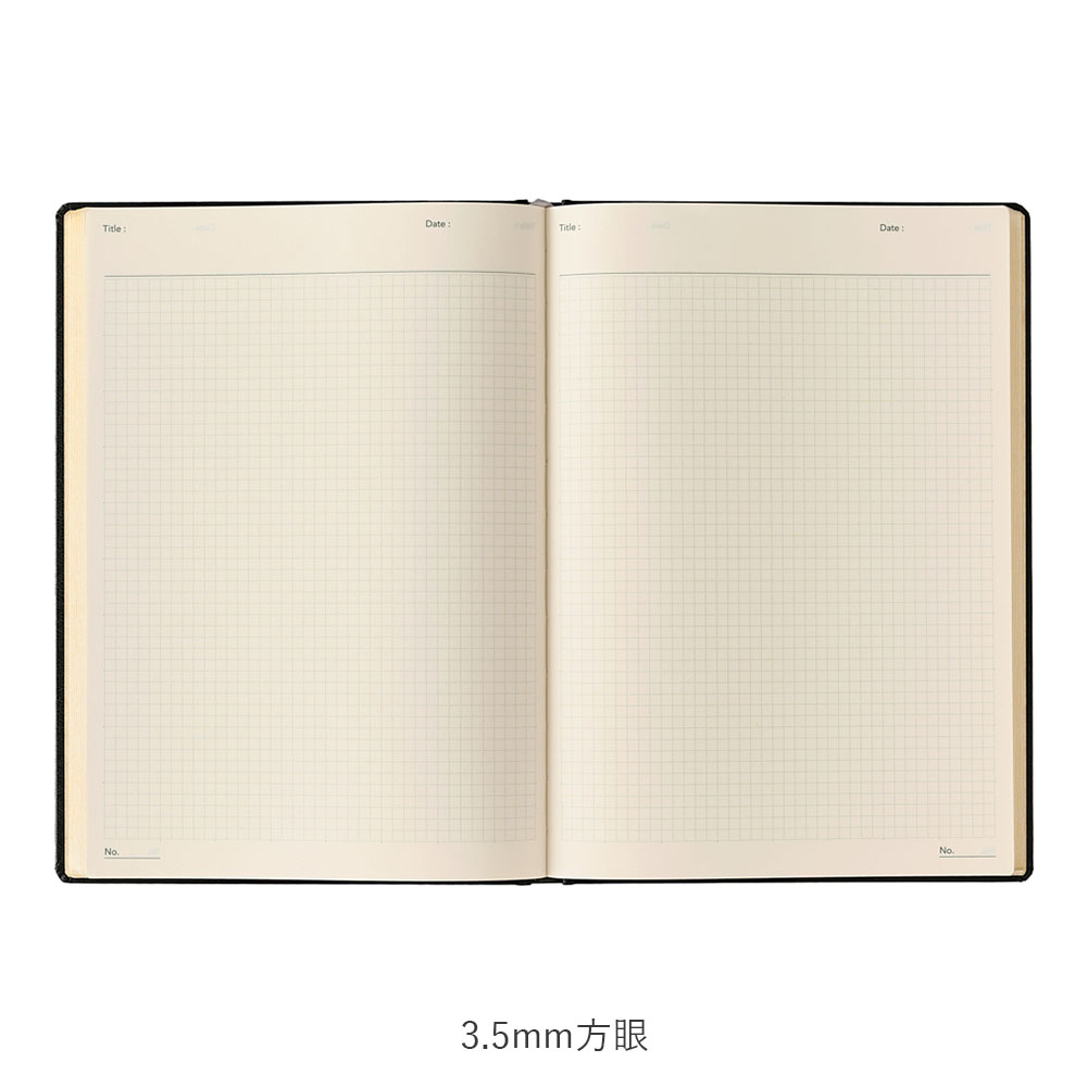 NOLTY ノートA5ハードカバータイプ ブラック（無地,3.5mm方眼