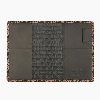 通販限定】A6: 印傳屋上原勇七×NOLTY TOOLS 本革手帳カバー(黒地