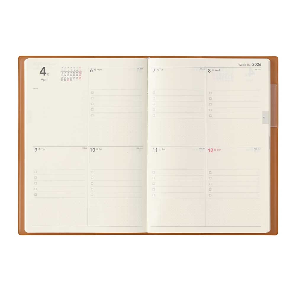 2026年1月始まり手帳 ウィークリー NOLTY(ノルティ) エクリB6－8