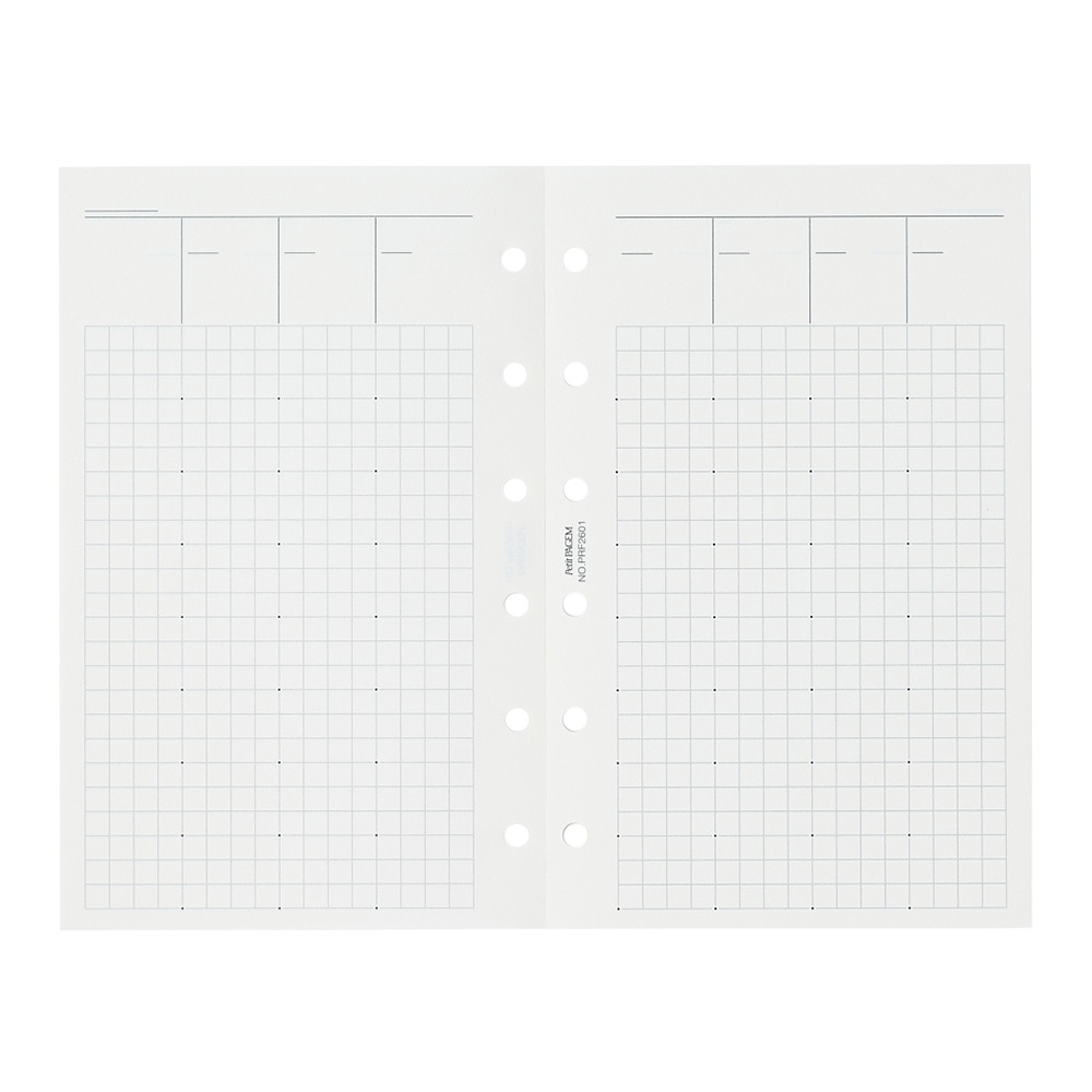 システム手帳用リフィル ミニ6サイズ 背糊型(週間フリー