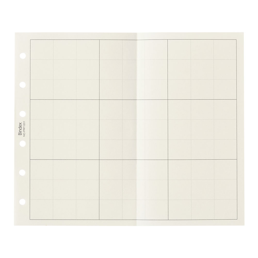 システム手帳用リフィル ミニ6サイズ 9分割フレーム[PRF1201][M便 1