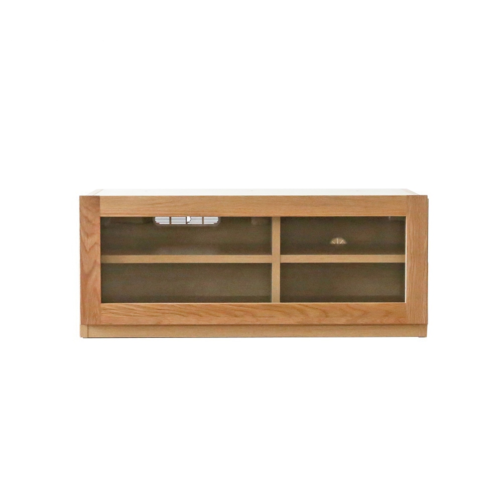 ASTER【単品】90TVガラス扉 オーク ※天板別売り