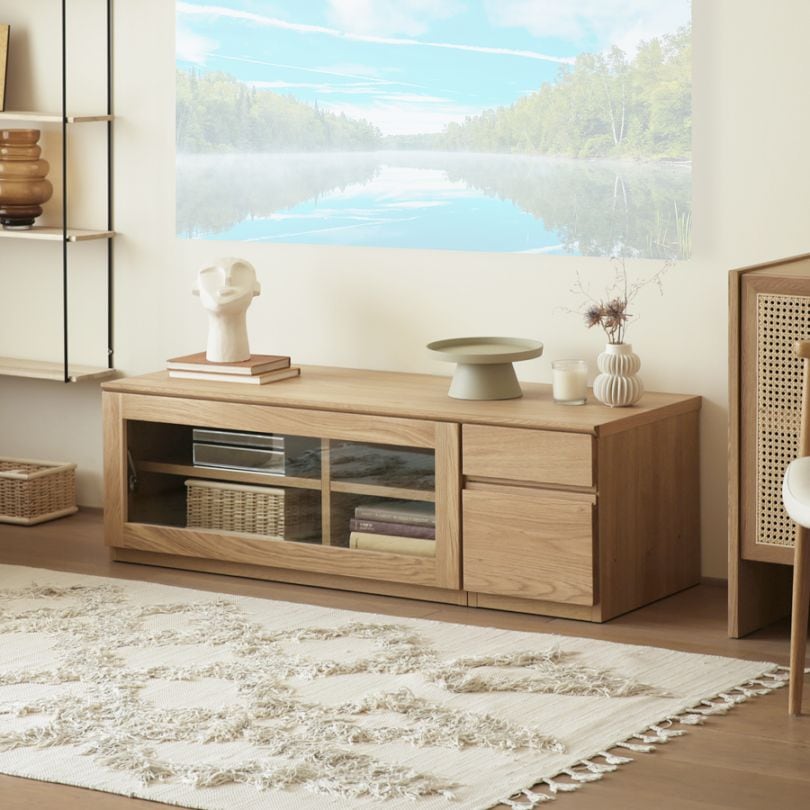ASTER アスター TV SET4 ウォルナット (180天板 + 30TVチェスト + 90TV