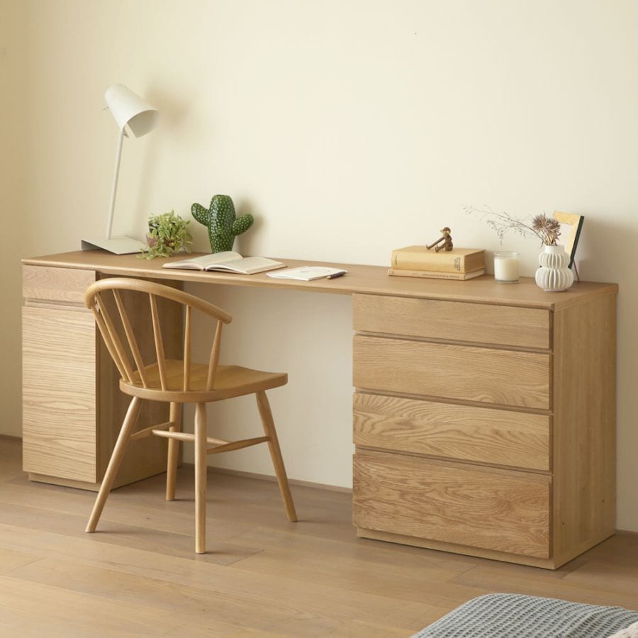 ASTER アスター DESK SET3 120天板 + 30チェスト + 90デスク ※スツール