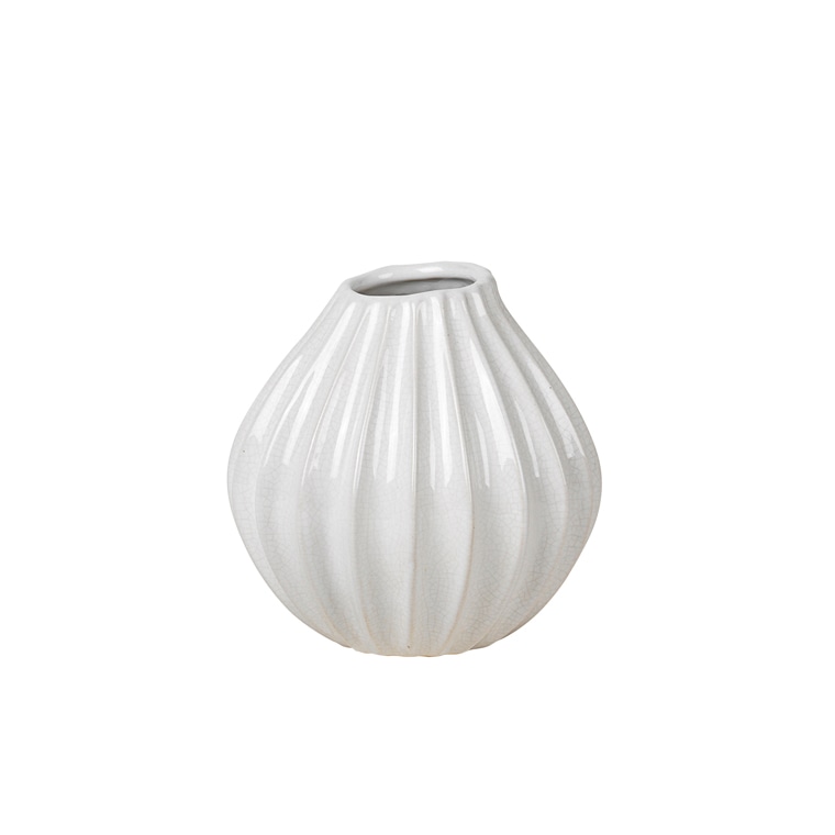 VASE WIDE IVORY