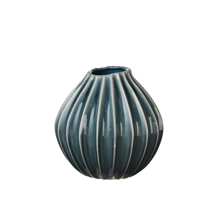 VASE WIDE SMOKED PEARL