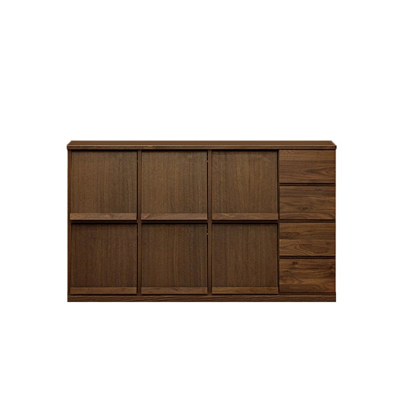 LECCE 143マガジンレコードラック ウォルナット 台輪タイプ