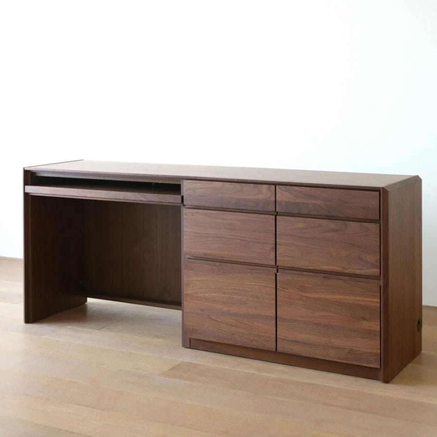 【廃番30％OFF】【WEB限定】スタンザ W180 リビング収納セット（180天板+90デスク下台+90チェスト下台+ミドルサイドパネル（左・右+） ウォルナット 