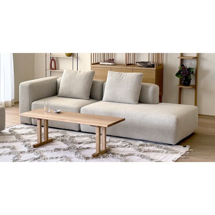 SUMOWA SOFA SET1 1人掛け（左肘）＋2人掛け（左背もたれ）ベージュ/グレー