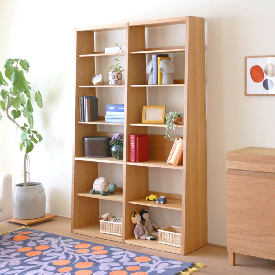 GALLE 65 本棚 (右加工あり) + 59 本棚 パーツ + エンドパネル(右エンド)  幅 127cm