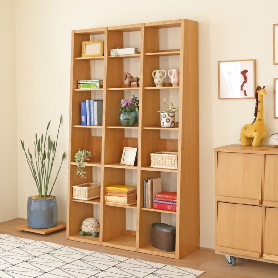 GALLE 41 本棚 (右加工あり) + 35 本棚 パーツ + 41 本棚 (左加工あり) 幅 117cm