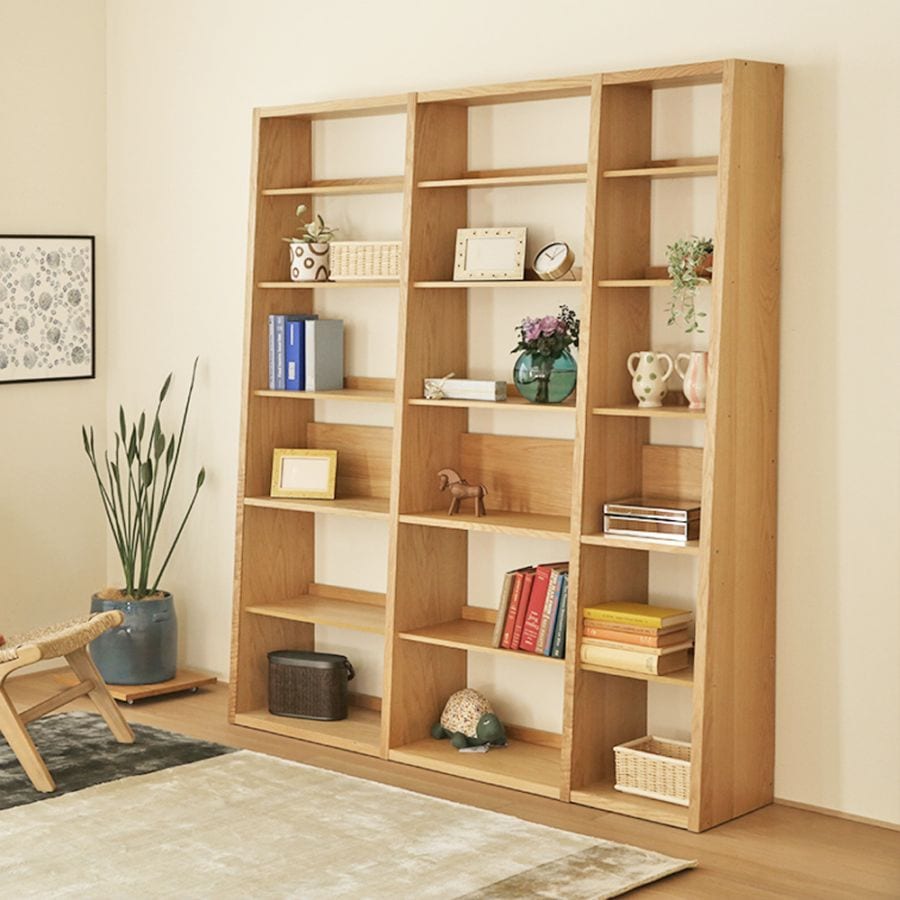 GALLE 65 本棚 (右加工あり) + 59 本棚 パーツ + 41 本棚 (左加工あり) 幅 165cm