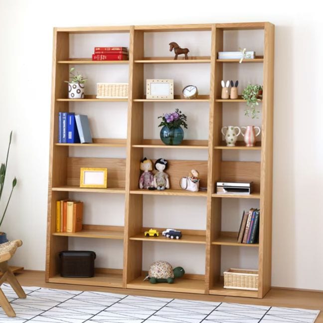 GALLE ガレ SHELF SET4 オーク 幅165cm (65 本棚 (右加工あり) + 59 本棚 パーツ + 41 本棚 (左加工あり))