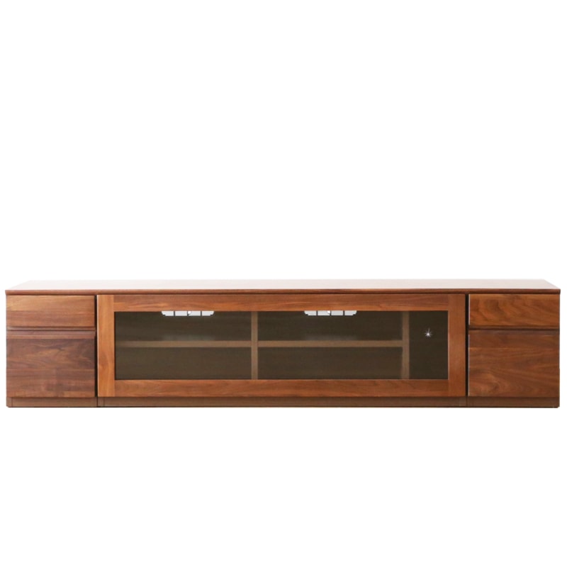 ASTER 180TV天板 + 30TVチェスト + 120TVガラス扉+ 30TVチェスト ウォルナット