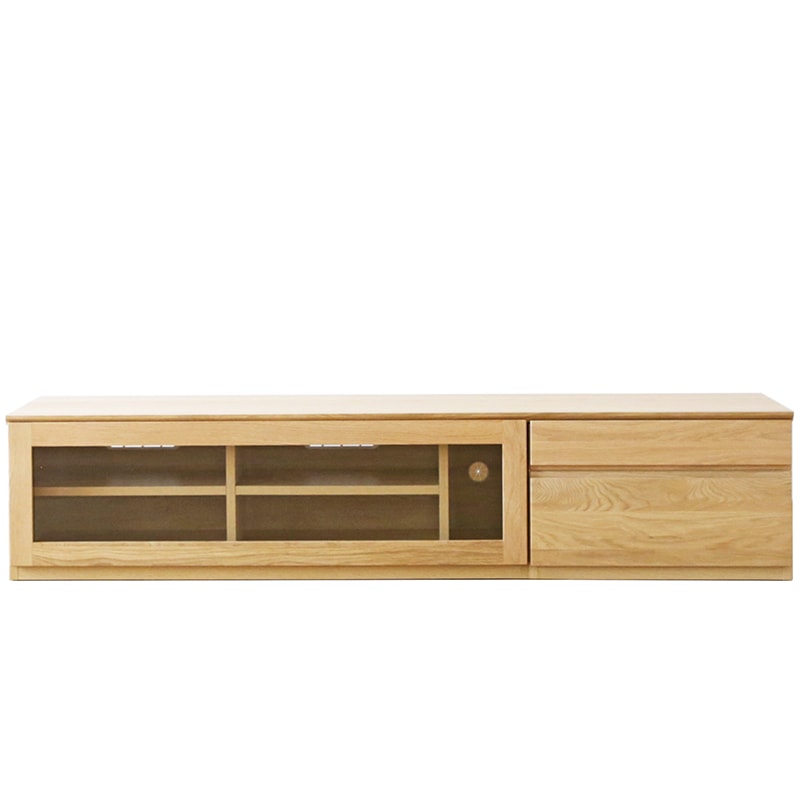 ASTER 180TV天板 + 120TVガラス扉 + 60TVチェスト オーク