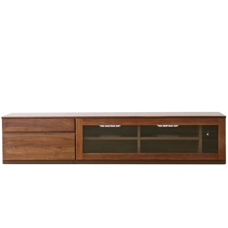 ASTER 180TV天板 + 120TVガラス扉 + 60TVチェスト ウォルナット