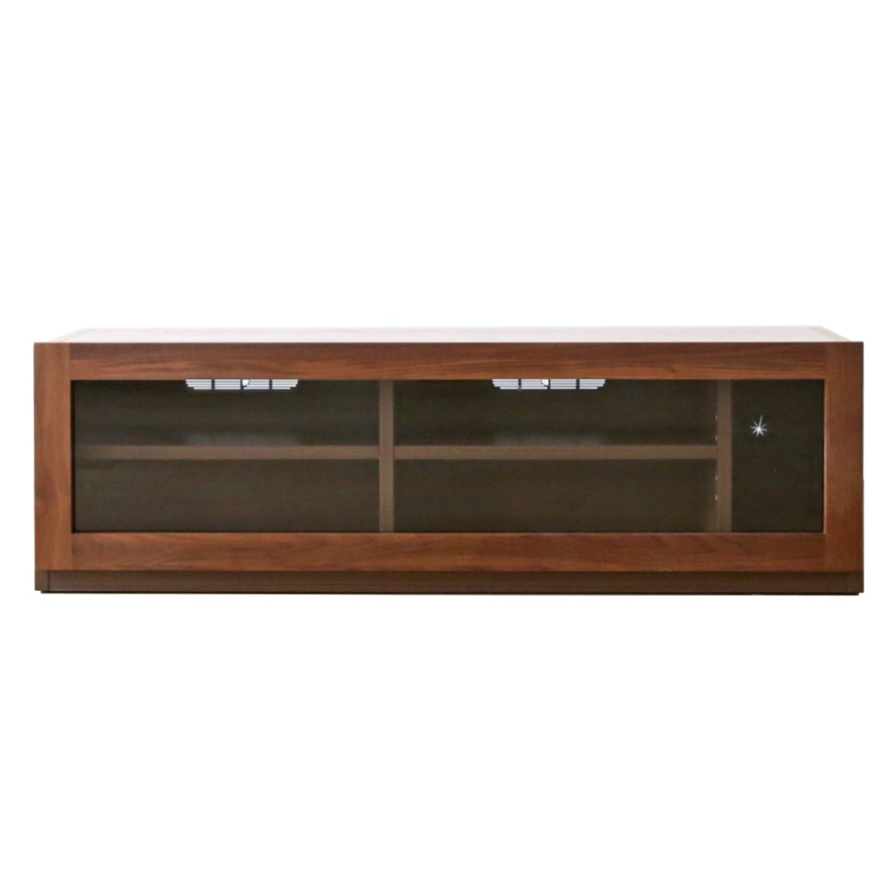 ASTER【単品】120TVガラス扉 ウォルナット ※天板別売り