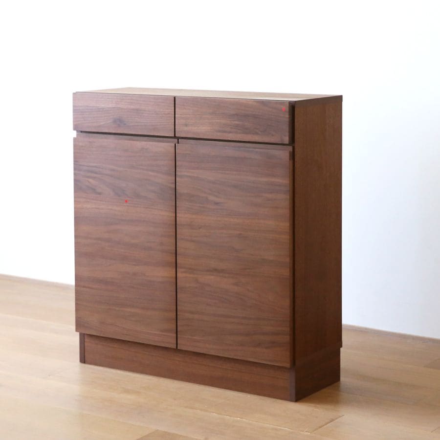 【20％OFF】【1台限り】【本社直営店】LECCE 80薄型キャビネット ウォルナット