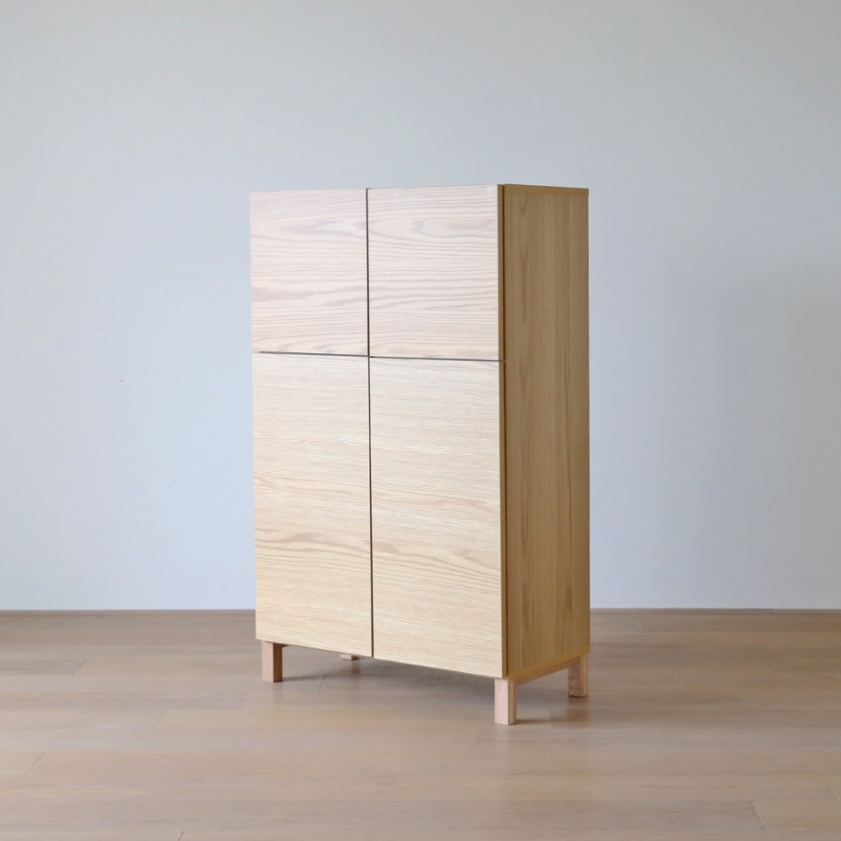 【20％OFF】【1台限り】【本社直営店】LECCE　レッチェ80ハイキャビネット　オーク