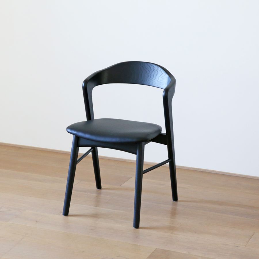 【30％OFF】【1台限り】【本社直営店】SWELL CHAIR オーク 黒塗装/黒座面 2