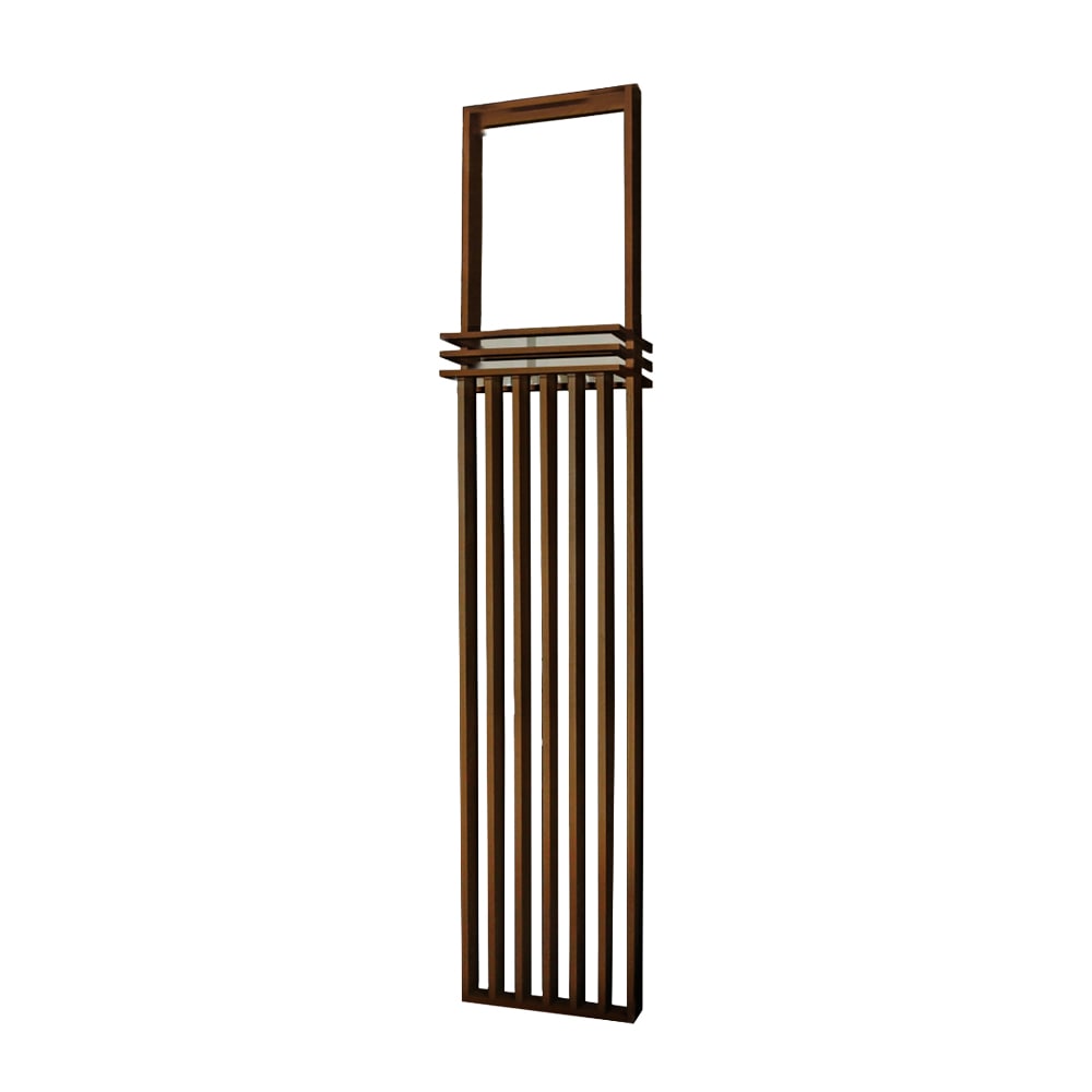 WOOD PARTITION ウッドパーテーション ラック付きタイプ W60×H220~300cm ウォルナット