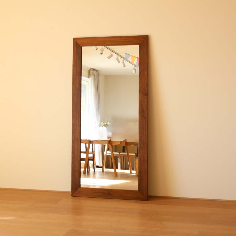 【25％OFF】【1台限り】【本社直営店】PLAIN MIRROR 89 LARGE ウォルナット