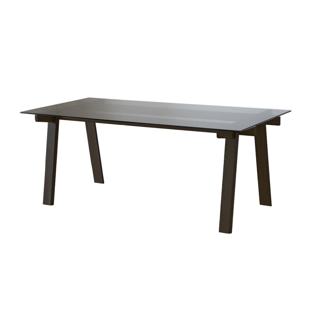 MAJIRU マジル ダイニングテーブル W180cm ブラック(オーク黒塗装)