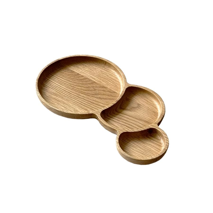 WOOD TRAY ウッドトレイ バルーントレイ3連 オーク/ウォルナット