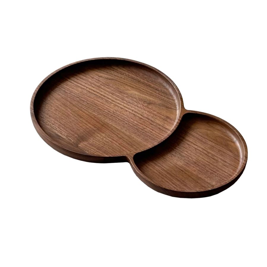 YohjiYamamoto 25ssノベルティ Wood Tray/ウッドトレイ WOOD TRAY ウッドトレイ ラウンドトレイφ38cm オーク/ウォルナット
