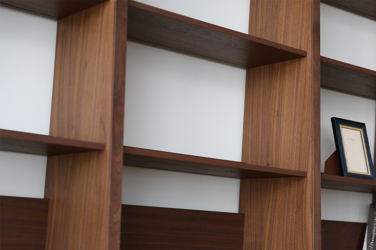 GALLE 65 本棚 (右加工あり) + 59 本棚 パーツ + 65 本棚 (左右加工あり) + 59 本棚 パーツ + 65 本棚 (左加工あり) 幅 313cm