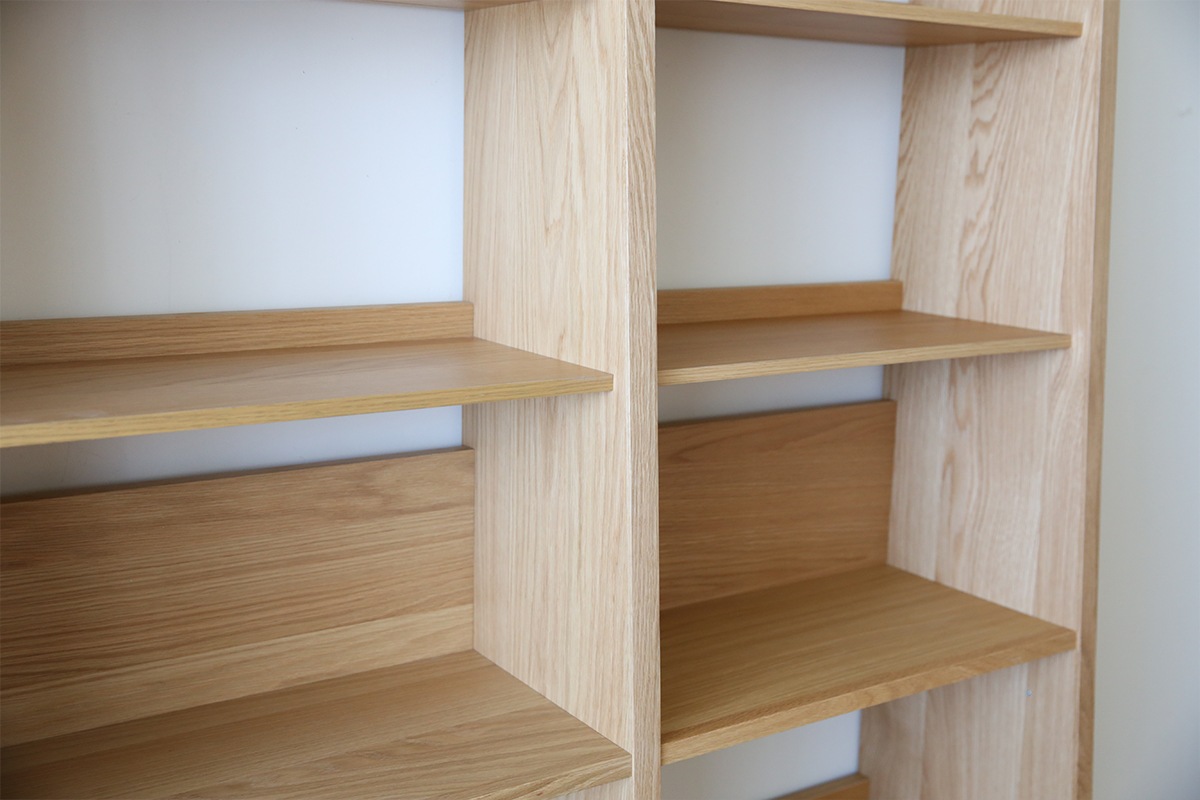 GALLE ガレ SHELF SET6 オーク 幅313cm (65 本棚 (右加工あり) + 59 本棚 パーツ + 65 本棚 (左右加工あり) + 59 本棚 パーツ + 65 本棚 (左加工あり))