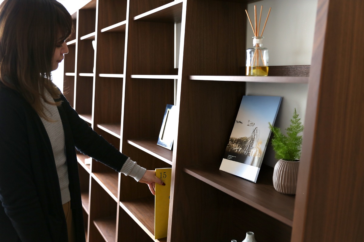 GALLE 65 本棚 (右加工あり) + 59 本棚 パーツ + 65 本棚 (左右加工あり) + 59 本棚 パーツ + 65 本棚 (左加工あり) 幅 313cm