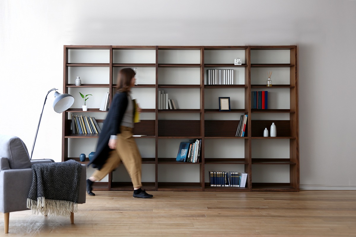 GALLE 65 本棚 (右加工あり) + 59 本棚 パーツ + 65 本棚 (左右加工あり) + 59 本棚 パーツ + 65 本棚 (左加工あり) 幅 313cm